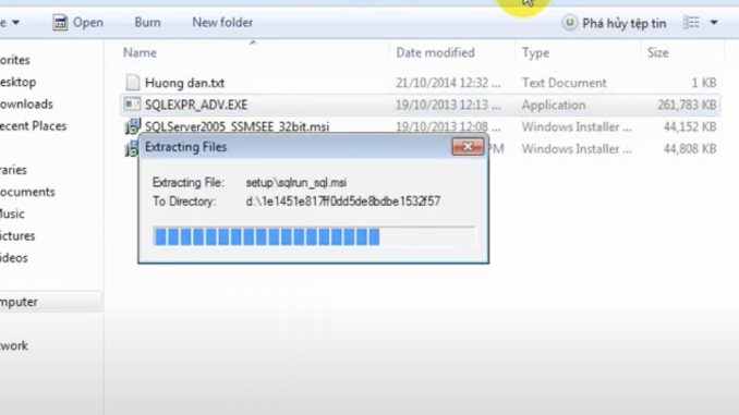 Cài đặt SQL Server 2005 trên Win 7?
